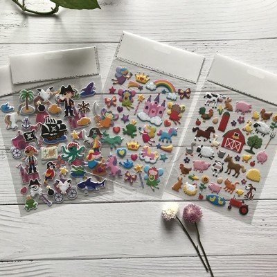 custom kids puffy stickers  3d foam stickers