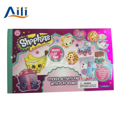 China manufacturer full color printing self-adhesive sticker book