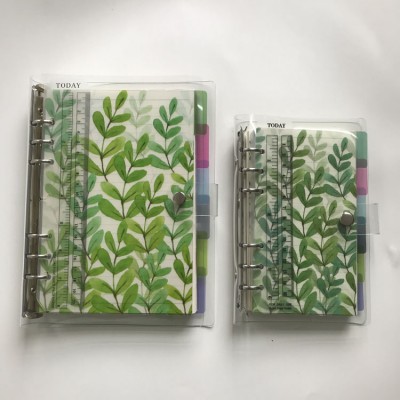 transparent soft pvc notebook  ring binder agenda