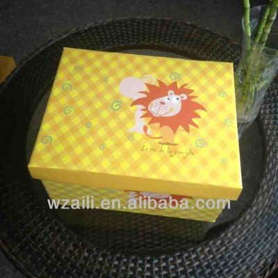 Promotion greeting card packaging boxes cartoon drawer paper box sets wholesale